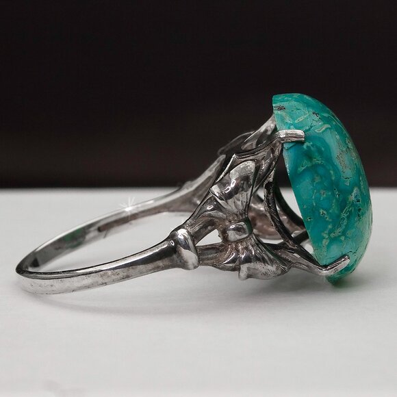 Vintage Sterling Silver Ring, Custom Made Ring, Sz 7.5 - Picture 6 of 6